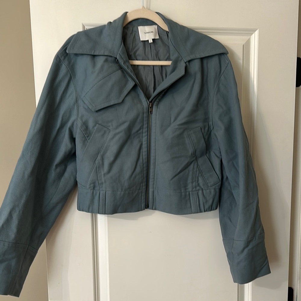 Vince Blue Cropped Jacket